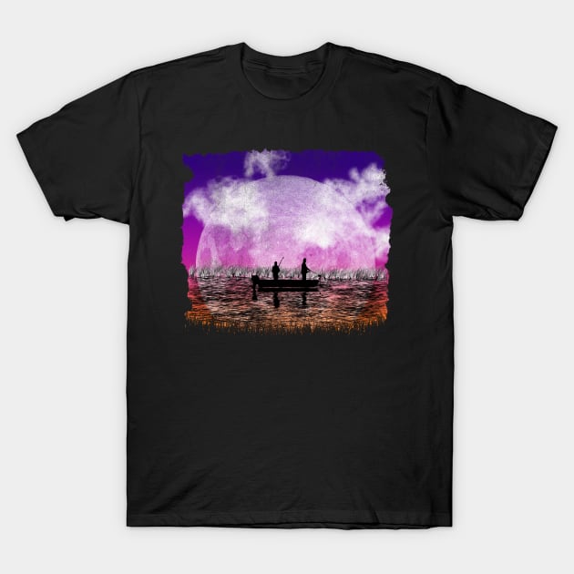 Night Fishing - Purple Haze T-Shirt by MerlinArt